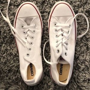 White low top Converse.